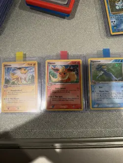 Jolteon Flareon Vaporeon Holo Pop Series 3 Promo Rare Pokemon Cards - Image 1