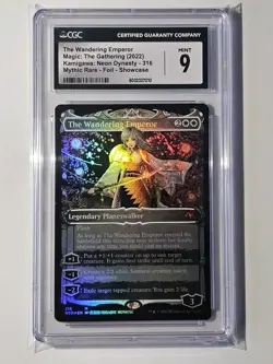 MTG CGC 9 The Wandering Emperor M 316 (Showcase) Kamigawa: Neon Dynasty Foil - Image 1