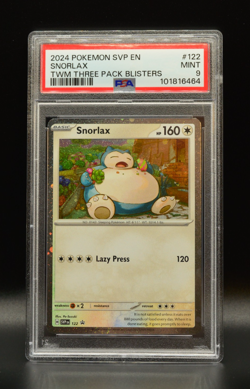 Snorlax 2024 Pokemon SV Promo Twilight Masquerade Cosmos #122 PSA 9 MINT Holo - Image 1