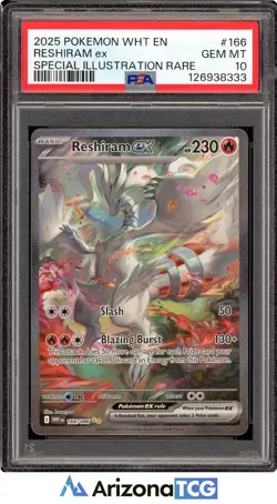 Pokemon 2025 Reshiram ex 166/086 SIR White Flare GEM MINT PSA 10 - Image 1