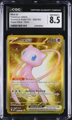 Mew ex #205/165 Hyper Rare CGC 8.5 2023 Pokemon Scarlet & Violet 151 - Image 1