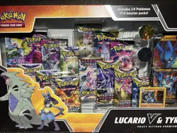 Pokemon TCG Lucario V & Tyranitar V Heavy Hitters Premium Collection NEW - Image 3