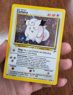 Pokemon TCG Clefairy Base Set 2 6/130 holo rare 2000 WOTC SWIRL - Image 4