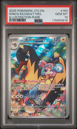 2025 POKEMON JTG EN-JOURNEY TOGETHER ILLUSTRATION RARE IONO'S KILOWATTREL PSA 10 - Image 1