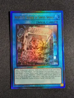 Yugioh - Wanted: Seeker of Sinful Spoils RA03-EN074 1st Edition Ultimate Rare NM - Image 1