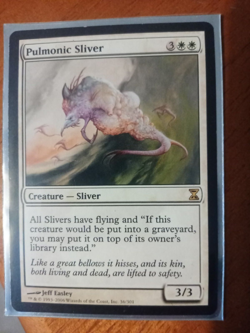 Pulmonic Sliver Magic The Gathering Rare Early Time Spiral 2006 Edition 36 Card - Image 1