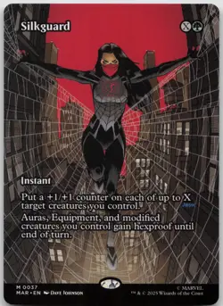 MTG 0037 M - Silkguard (Borderless) - Marvels Spiderman Set - Image 1