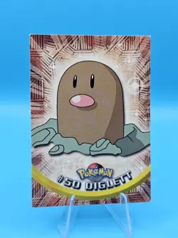 Topps Series 1 1999 TV Animation Ed DIGLETT #50 Pokemon Character Card - Image 1