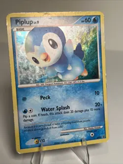 DAMAGED Piplup DP03 Holo Diamond and Pearl Promos AUTHENTIC Pokemon Card - Image 1