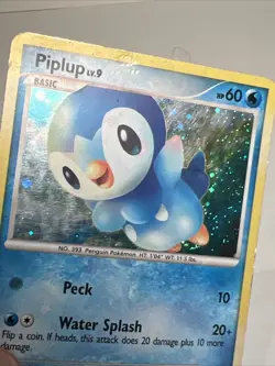 DAMAGED Piplup DP03 Holo Diamond and Pearl Promos AUTHENTIC Pokemon Card - Image 2