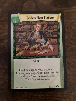 HARRY POTTER TCG GAME CARD CHAMBER OF SECRETS RESTORATION POTION 125/140 - Image 1