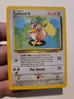 Pokemon TCG Card Vintage 1999 WOTC Game Freak Nintendo Wizards 90s Farfetch'd - Image 1