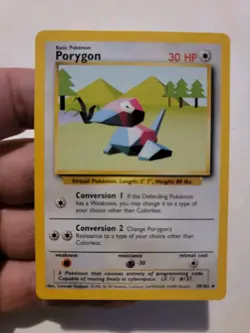 Pokemon TCG Card Vintage 1999 WOTC Game Freak Nintendo Wizards 90s Porygon - Image 1