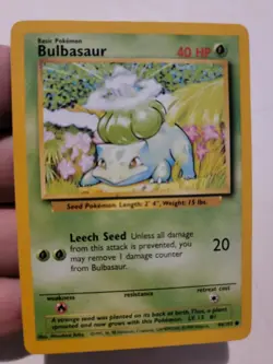 Pokemon TCG Card Vintage 1999 WOTC Game Freak Nintendo Wizards 90s Bulbasaur - Image 1