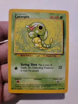 Pokemon TCG Card Vintage 1999 WOTC Game Freak Nintendo Wizards 90s Caterpie - Image 1