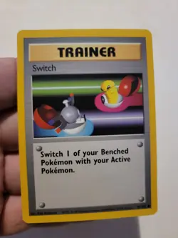 Pokemon TCG Card Vintage 1999 WOTC Game Freak Nintendo Wizards Trainer Switch - Image 1