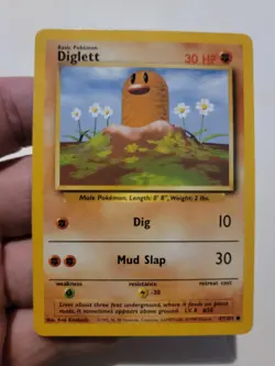 Pokemon TCG Card Vintage 1999 WOTC Game Freak Nintendo Wizards 90s Diglett - Image 1