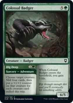 Colossal Badger - Near Mint MTG Commander Legends: Battle for Baldur's Gate - Image 1