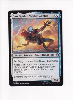 MAGIC THE GATHERING MTG MARVEL'S SPIDER-MAN SUN-SPIDER, NIMBLE WEBBER - Image 1