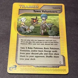 Town Volunteers 136/147 - Aquapolis Regular Vintage Pokemon TCG Card LP e-Reader - Image 1