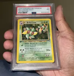 2000 Pokemon Neo Genesis 1st Edition #3 Bellossom Holo PSA 7 NM - Image 1