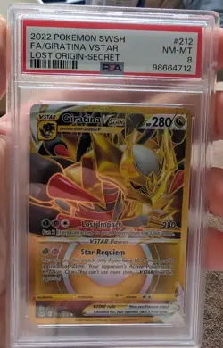 Giratina VSTAR Pokemon TCG Lost Origin Secret Rare 212/196 Gold PSA 8 - Image 1