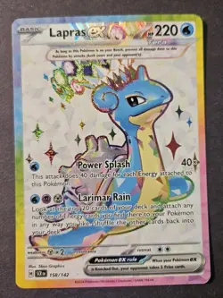 Pokemon Lapras ex 158/142 Stellar Crown Ultra Rare Full Art Holo NM Fast Ship - Image 1