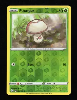 Foongus 011/195 Reverse Holo SWSH-12 Silver Tempest Pokemon TCG - Image 1