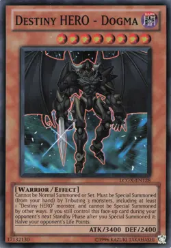 Yugioh Destiny HERO - Dogma LCGX-EN128 Super Rare LP - Image 1