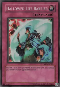 Yugioh Hallowed Life Barrier SOD-EN060 Super Rare NM - Image 1