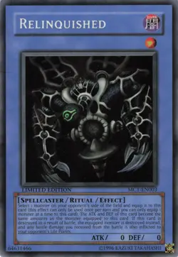 Yugioh Relinquished MC1-EN003 Secret Rare LP - Image 1