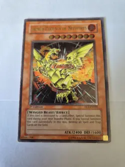 Yugioh Sacred Phoenix of Nephthys FET-EN005 1st Edition Ultimate Rare - Image 1