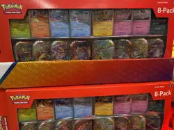 Pokemon TCG Prismatic Evolutions Costco 8 Mini-Tin Bundle w/ Promo Cards - Image 1
