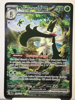 Meowscarada EX 256/193 SV Paldea Evolved Illustration Rare Pokemon Card NM1 AA6 - Image 1
