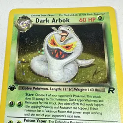 DARK ARBOK Pokemon Card - WOTC - 1st Edition - Team Rocket - 2/82 - HOLO LP - Image 3