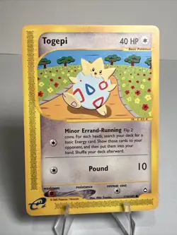 LP+ Togepi 114/147 Regular/Non-Holo Aquapolis AUTHENTIC Pokemon Card - Image 1