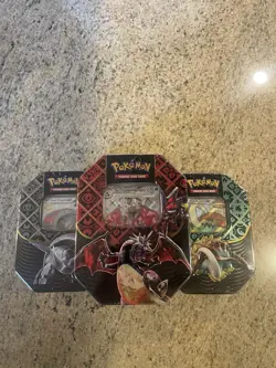 Pokemon TCG Scarlet & Violet Paldean Fates Collector Tins Set (Lot of 3) - Image 1