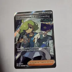 Pokemon TCG Ciphermaniac's Codebreaking 198/162 Temporal Forces Full Art Trainer - Image 1