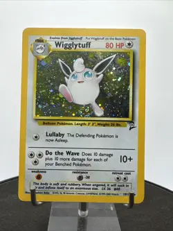 Pokemon TCG Wigglytuff 19/130 Base Set 2 Holo Rare Vintage WOTC SWIRL - Image 3
