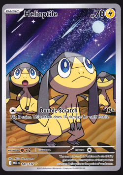 Helioptile 143/132 Mega Evolution Illustration Rare Holo Pokemon TCG Card NM - Image 1