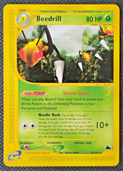 Pokemon Card - Beedrill - Skyridge - Non-Holo Rare - 5/144 - M/NM - Image 1