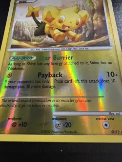 Shinx 2009 SH12 Shiny Reverse Holo Rare Arceus Pokemon TCG Card MP - Image 4
