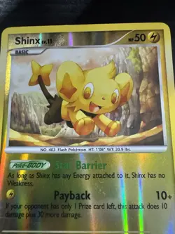Shinx 2009 SH12 Shiny Reverse Holo Rare Arceus Pokemon TCG Card MP - Image 5