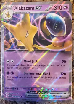 Pokemon TCG Alakazam ex Scarlet & Violet-151 065/165 Holo Double Rare - Image 1