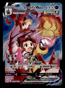 Urshifu Vmax Trainer Gallery Brilliant Stars TG19/TG30, NM Pokemon Card - Image 1