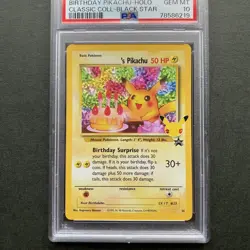 【PSA 10】Birthday Pikachu Promo Holo Pokemon Celebrations Classic Black Star #24 - Image 3