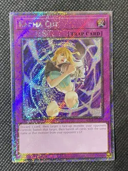 YuGiOh! - Karma Cut RA04-EN128 Platinum Secret Rare 1st Edition Near Mint - Image 1