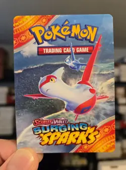 Pokemon TCG Latias Surging Sparks Prerelease Trainer Tips Card NM/M - Image 1