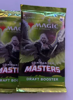 Magic: The Gathering Commander Masters Draft Booster Pack Lot 3 Packs New Sealed - Image 2
