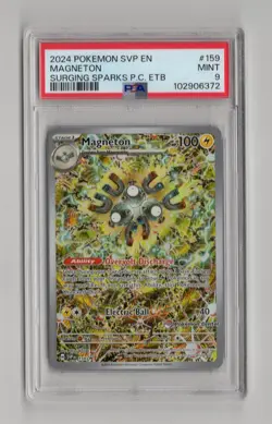 Pokemon Surging Sparks Magneton 159 Pokemon Center PSA 9 Mint - Image 1